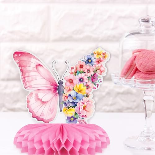 8 stukken tafel decoratie verjaardag meisjes tafelkleed honingraat nest vlinder decoratie gelukkig verjaardag dames roze zilver decoratie vlinder verjaardag 3