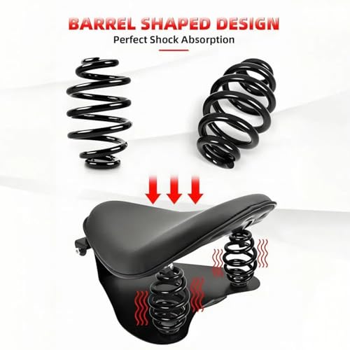 Seat Spring 1 paar 3" stalen solo stoel cilinder veren voor heli bobber motorfiets, Zwart 3