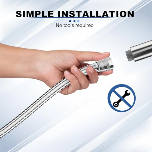 304 Stainless Steel Slang Douche, 5 Metres, 1/2 Inch Aansluiting Slang voor douchekop, Explosie Proof Douchekop, voor Badkamer, Keuken, Hotel 5