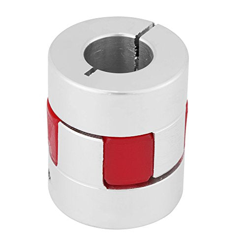 Walfront 8mm tot 12mm Shank Plum Shaped Elastische Koppeling Koppelaar, Aluminium Legering Plum Clutch Shaft Seal voor Stepper Motor (12mm-12mm)
