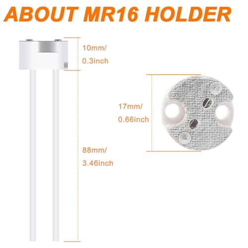 LED inbouw plafond licht montage frame rond met MR16 lamphouder, wit metalen inbouw frame zonder velg voor 2,8 inch GU5.3 stopcontact (6 stuks) 4