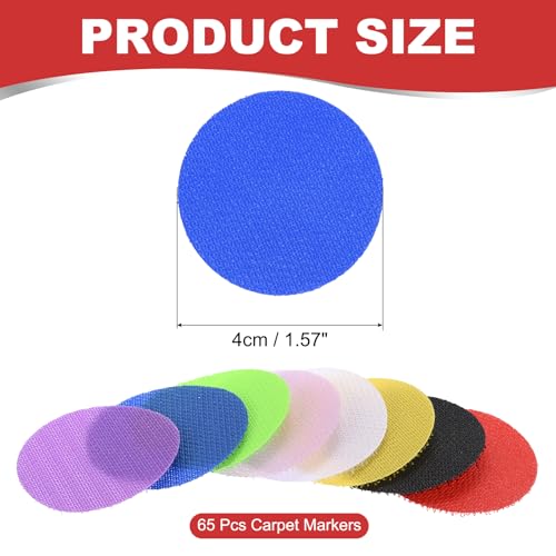 4cm Tapijt spot Markers, 65Pcs Ronde Vloer Dots Markers Tapijt Vlekken voor de leraren klas Decoratie Elementaire Kindergarten Supplies, Blauw