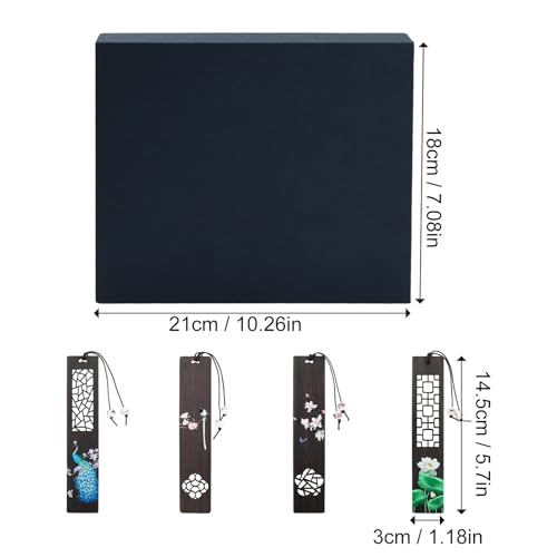 4 stuks houten bladwijzers, vintage bladwijzers, geschenk, natuurlijke bladwijzers met geschenkdoos, handgemaakte houten bladwijzerset voor leraren, studenten, mannen en vrouwen