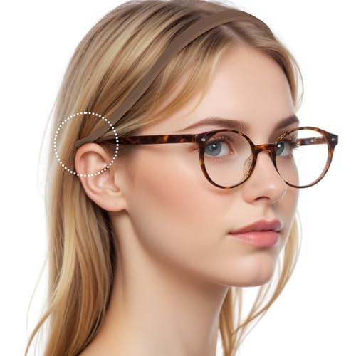 Verpakking van 3 hoofdbanden voor glazen, non-slip hoofdbanden voor glazen dragen, plastic Flex Geen druk haarband, haarband, plastic tanden Comb, tanden, haaraccessoires voor vrouwen en meisjes