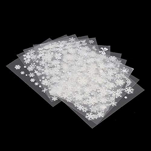 12st Kerstmis Thema Nail Art Stickers Nail DIY Transfer Decals Decoratie Tools, Nail Transfer Sticker, Nail Art Decals, Nail Art Sticker (Christmas Snowflake Type) 4