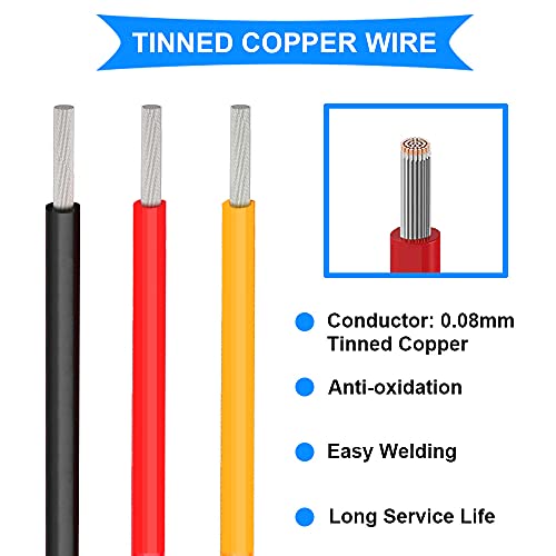 30 Gauge Siliconen Wire, 30 AWG, Terminal Wire, 300V, Tinned Koper Draad, Elektrische Draad, 3 Kleuren, 7 Meters Elke, DIY Draad Assortiment Kit 3