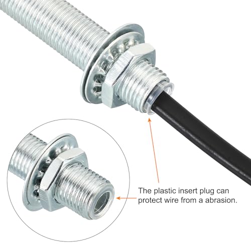 M10 lampbuisset met schroefdraad 30cm met sluitmoerenringen, bevestigingen assortiment hardware voor kroonluchter plafond DIY licht, zink coating 4