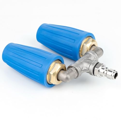 4000 PSI Dubbele Turbo Nozzle, Messing Keramiek 1/4 Inch Quick Coupling 2mm Hole 4 tot 6 GPM Drukwasmachine roterende tip 5