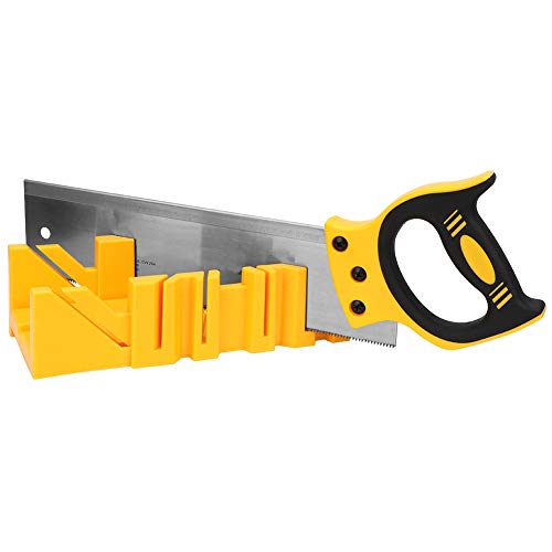 Futihing Mitre Zag met Guide, 12 Inch ABS Plastic Hoek Clamp Miter Box met 14 Inch Achterzaag voor Houtbewerking