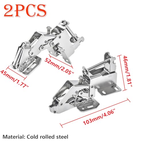 2 x Kast Scharnieren, 90° Opening Hoek, voor Keuken Camper, Caravan