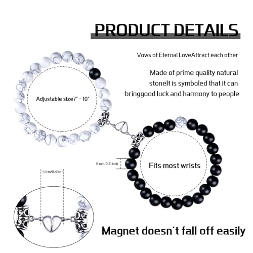 Koppels armband, magnetische partner bijpassende armbanden, paar armbanden, Bff Uniek, Partner Armbanden, Vriendschap armbanden, Geschenken voor geliefden, Beste Vriend, 10