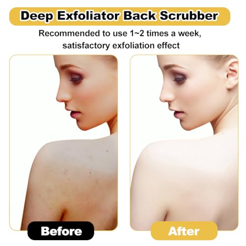 Douche terug Scrubbers Dubbele laag/zij-terug Wasser voor douche met handgrepen body scrubber Exfoliator voor vrouwen met body scrub handschoenen 4