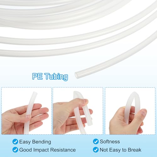 PE Pipe 5/16" ID x 1/2" OD (8mm x 12Mm), 25ft (7.65 Meter), flexibele waterslang Polyethyleen slang buis voor omgekeerde Osmose systemen Waterfilters, zwart 3