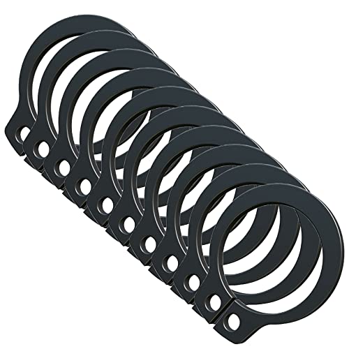 15 mm Behoud Ring, Externe C-clips, Heavy Duty Remaining Rings Carbon Steel met zwarte fosfaat afwerking, DIN 471 Clip houder met grijpende gaten voor Outdoor Installatie op As (10 stuks)