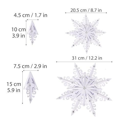 2 stuks Kerstmis snijden Dies 3D Sneeuwvlok papier knippen Stencils Xmas Metal Die knipt voor DIY Scrapbooking Album Decoratief Kerstboom Decor Embossing Dies Card Making