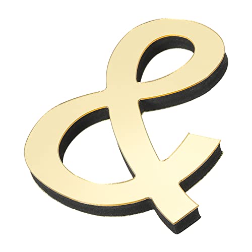 3D Acryl Alfabet Spiegel Muur Stickers Symbool & Zelfklevende Home Decor Letter Sign Art Sticker Decal voor DIY Home Decoratie Lichtgoud