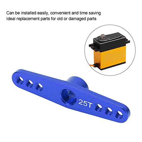 25T Metalen Servo Arm, 3Pcs/Set Aluminium RC Servo Arm Horn met CNC die 1/10 RC Car Upgrade Part machinaal bewerken(Blauw) 5