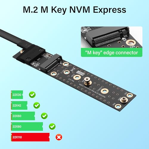 M.2 NGFF-sleutel A+E tot M.2M Key Extender Cable M2 Man naar Vrouwelijke NVME SSD Riser Cable
