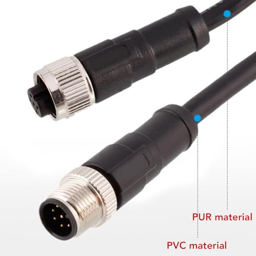 M12 Luchtvaartsensorkabel 4 Pin Aviation Connection Elektrische Kabel Vrouwelijke Connector, DIY en snelle installatie, IP67 Waterdicht 3