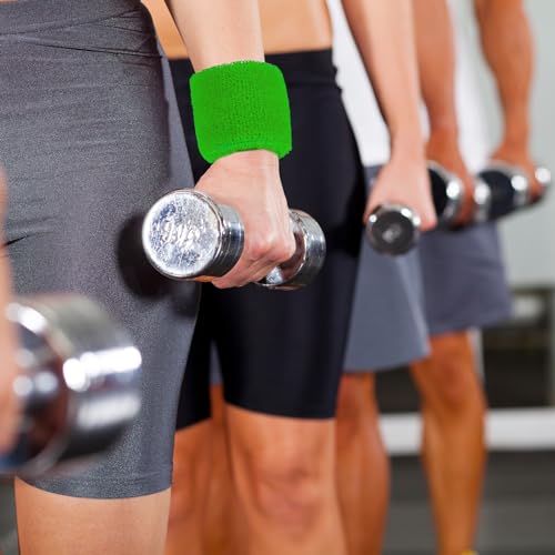 Sport polsbandjes Cotton Terry Kleding Absorberende Sweatband voor Tennis Basketball Working Atle 5