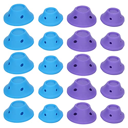 20st Zelf grijpende paddo haar krullend ijzer DIY Siliconen haar Styling Curlers voor lange middelgrote korte haar paars blauw