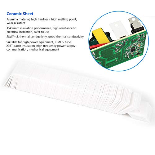 100 st TO-220 14x20x1mm Aluminium Keramische isolatieplaat Hoge weerstand Elektrische isolatie MOS Transistor IGBT Koelkussen met 3.2mm Gat 4