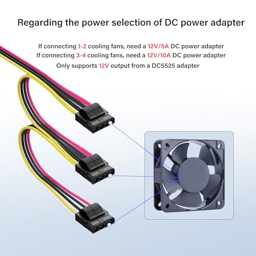DC5525 naar IDE 4 Pin Power Cable DC 5.5x2,5mm Vrouw naar LP4 IDE 4 Pin Vrouwelijke uitbreiding Kabel voor PC Fan (1 tot 3) 4