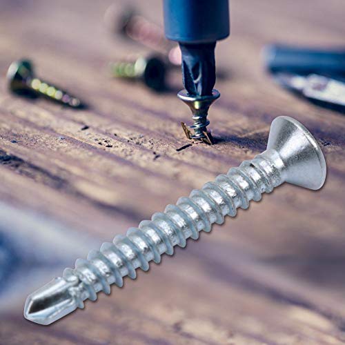 M4.2 Zelftappende Schroeven Metalen Platte Schroeven set Boorstaartschroeven voor plaatbevestiging (M4.2 x 32 (50 stuks) 3