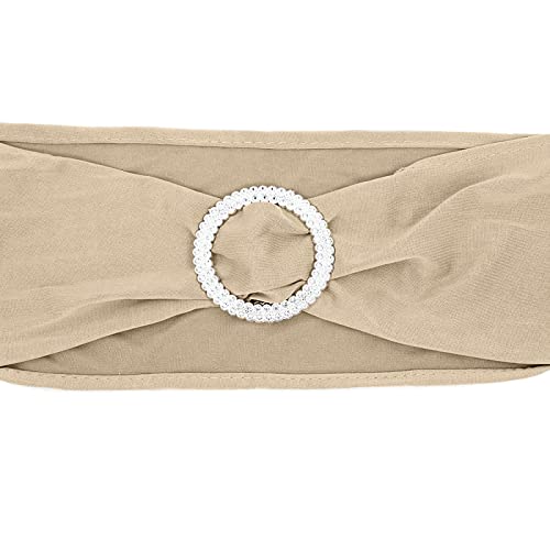 Forlush 6 Stukjes stoel Sashes, bruiloft decoraties, party decoraties Satin, voor Event & Party Decoration (Champagne) 3