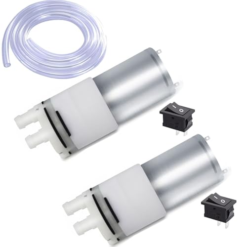 2 Pairs DC 12V 370V Mini waterpomp, elektrische zelfbeperkende membrane voor theemachine, waterkoeling, vistank