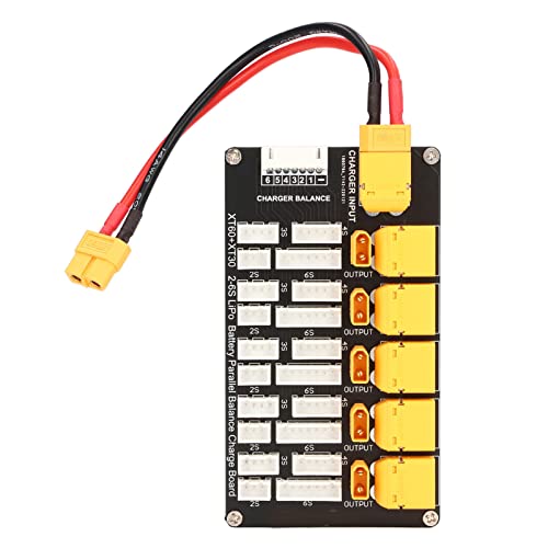 Parallel laadbord, Multi 2-6S Lipo Batterij XT60 XT30 Parallel laadbord, Ondersteunt 5 accupakketten, voor IMAX B6, Q6 Pro, D2, T8 oplader