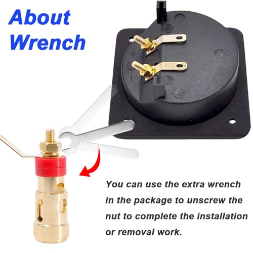 3.1 Inch Speaker Box End Connector Ronde Bushings met mandklemmen voor Subwoofer, Banana Plug, Schroeven (verpakking van 6) 5