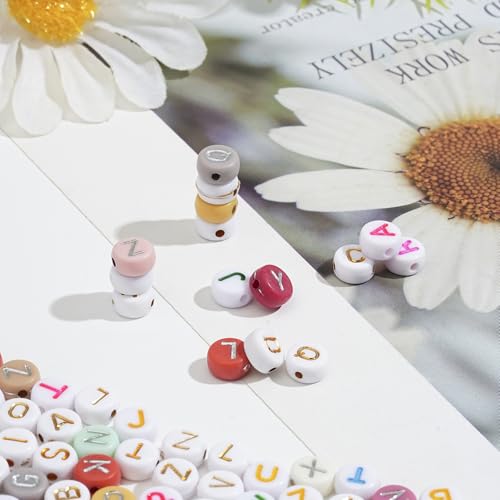 1000 st Acryl ronde alfabet kralen A-Z brief kralen acryl brief kralen voor sieraden het maken van alfabet kralen (Ronde zilveren kleur) 4