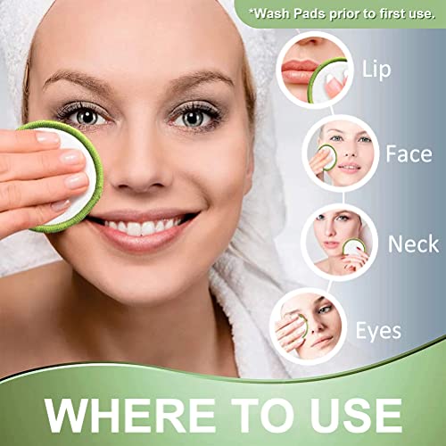 Make-up verwijderen pads wasbare en herbruikbare make-up verwijderbare pads katoen Padden Bamboo Make-up Verwijderen Wipes Reiniging Padden met katoenen waszak en opbergdoos, 20