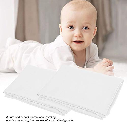 Baby Foto Props met 4 Assorted Kleuren Baby Fotografie Zachte huid Vriendelijke Elastische Hoes voor pasgeboren peuter Fotografie Prop (White) 5