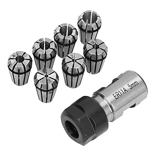 7PCS ER11 1,7 Mm Spring, ER11 Spring Collet, Spring Collet Set 5 Mm Er 11.5 Mm Collet Collet Collet Set ER11 5 Mm Motor Shaft houder uitbreiding Rod Malen draaibank gereedschap voor CNC Graveren