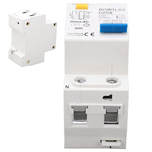 AC 230V Residual Circuit Breaker 30ma C25 1P N Leakage Protector Overload Bescherming Luchtschakelaar voor residentiële Verlichting Distributie Lijnen Zonne-PV-systeem 5