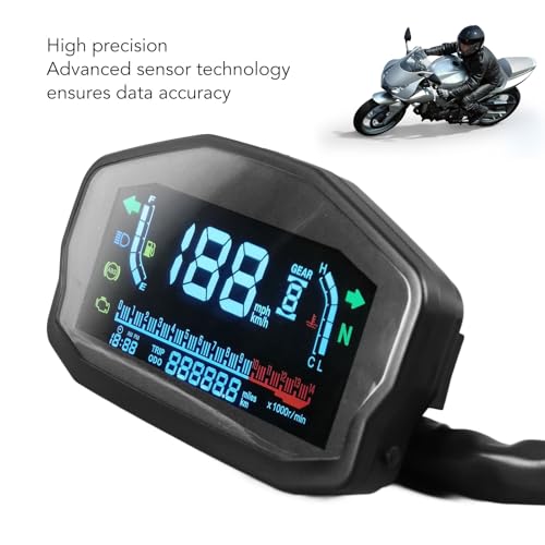 Snelheidsmeter voor motorfietsen, instrumentenpaneel voor motorfietsen, snelheidsmeter, tachometer, LCD digitale weergave, watertemperatuur, olieniveaumeter