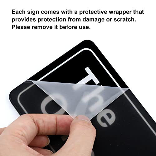 Het Office Sign Deur Panel, Acryl, Self-Adhesive, Eenvoudige installatie, 3.2 x 9 x 0,2 Inch (zwart & wit) 3