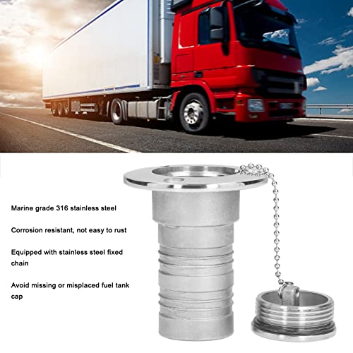 38mm Boat Deck Fuel Filler, Roestvrij staal Marine Gas Caps met Keyless Cap, Waterinjectiehaven voor boten Vrachtwagens Caravans Trailers(WATER) 4