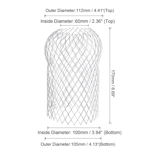 Goot Guard, 4 Stuks 7 Inch Aluminium Downpipe Filter Strainer, Anti-blocking Line Cover Drain Cover Downspout Beschermer voor Clogging bladeren Rubble