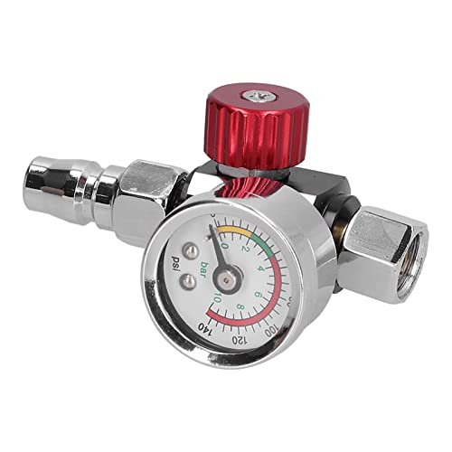 Verfpistool Luchtrichter Regulator, G1 / 4in Draadsproeier Verfpistool Luchtdrukregulator Drukregulerende aanpassing Ventilatiemeter Verfspray Luchtregulator, voor Pneumatische Spray Gun