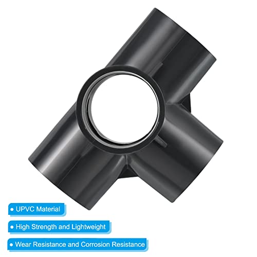 1-1/4 Inch U-PVC Pijp Fittings, 5 Way Elbow Side Outlet Meubilair Grade Fittings Pijp Connector voor Tuin Irrigatie Opslag Frame 4