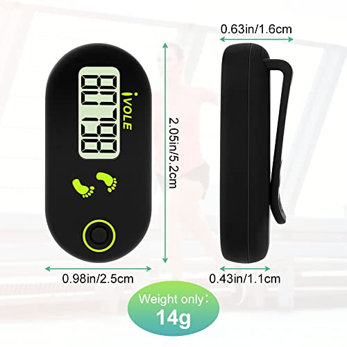 3D Pedometer voor Wandelen, Pedometer 3D met Clip, Draagbare Digitale Pedometer, Clip-on Pedometer voor vrouwen en mannen, Pedometer met Clip