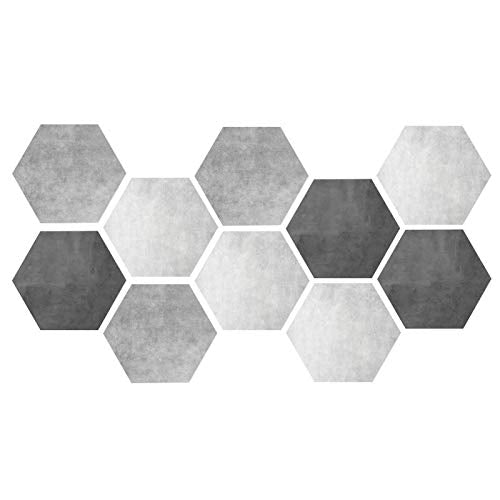 PVC Sticker, 10 st Waterdichte Non-slip Hexagonaal Zelfklevende Keramische tegel Wand Vloer Stickers Home Decoratie