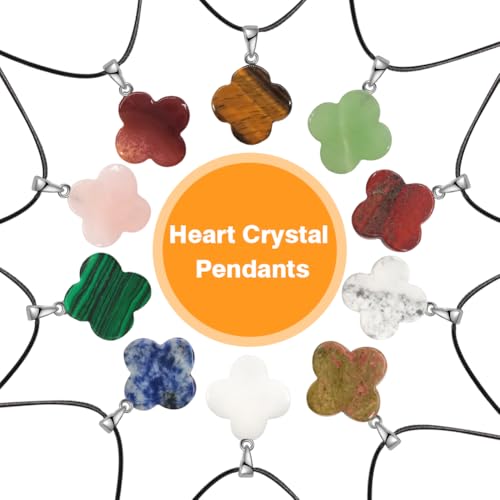 Kristallen ketting, 10 st Natural Assorted Color Healing Crystal Ketting Bedels voor sieraden maken 5