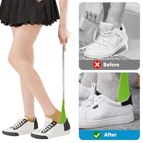4Pcs Long Handle Schoenhorn Telescopische Schoenhorn 29-70cm, verstelbare Schoenhorn, Intrekbare Schoenhorn, Lange Schoenhorn, voor mannen, vrouwen, oudere, zwanger, kinderen 5