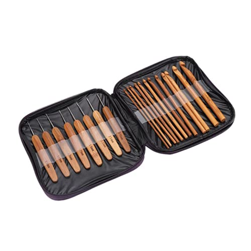 Gehaakte haken naalden bamboe hout gereedschap set Kit voor het breien sokken, sjaal, deken, sjaal, Sweaters DIY Naaien van handvatweave Craft