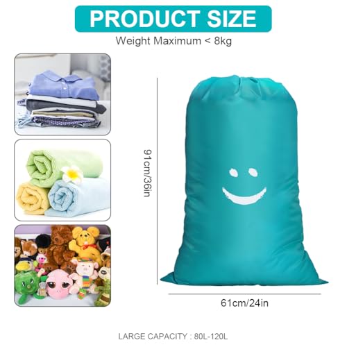 Reis Waszak, Waterdichte Reis Waszak Vuile Wasserij Grote Capaciteit Bag Reis Wasserij Container 61 x 91 cm Blauw + Grijs