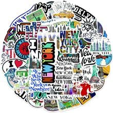 Newyork Sticker Set voor kinderen Tieners, 50 stuks, Waterdichte Vinyl Stickers, Laptop Skateboard, Koffer, Helm, Auto, Fiets, Mobiele telefoon, Motorfiets, Scrapbook, Gift, Journal, Cups